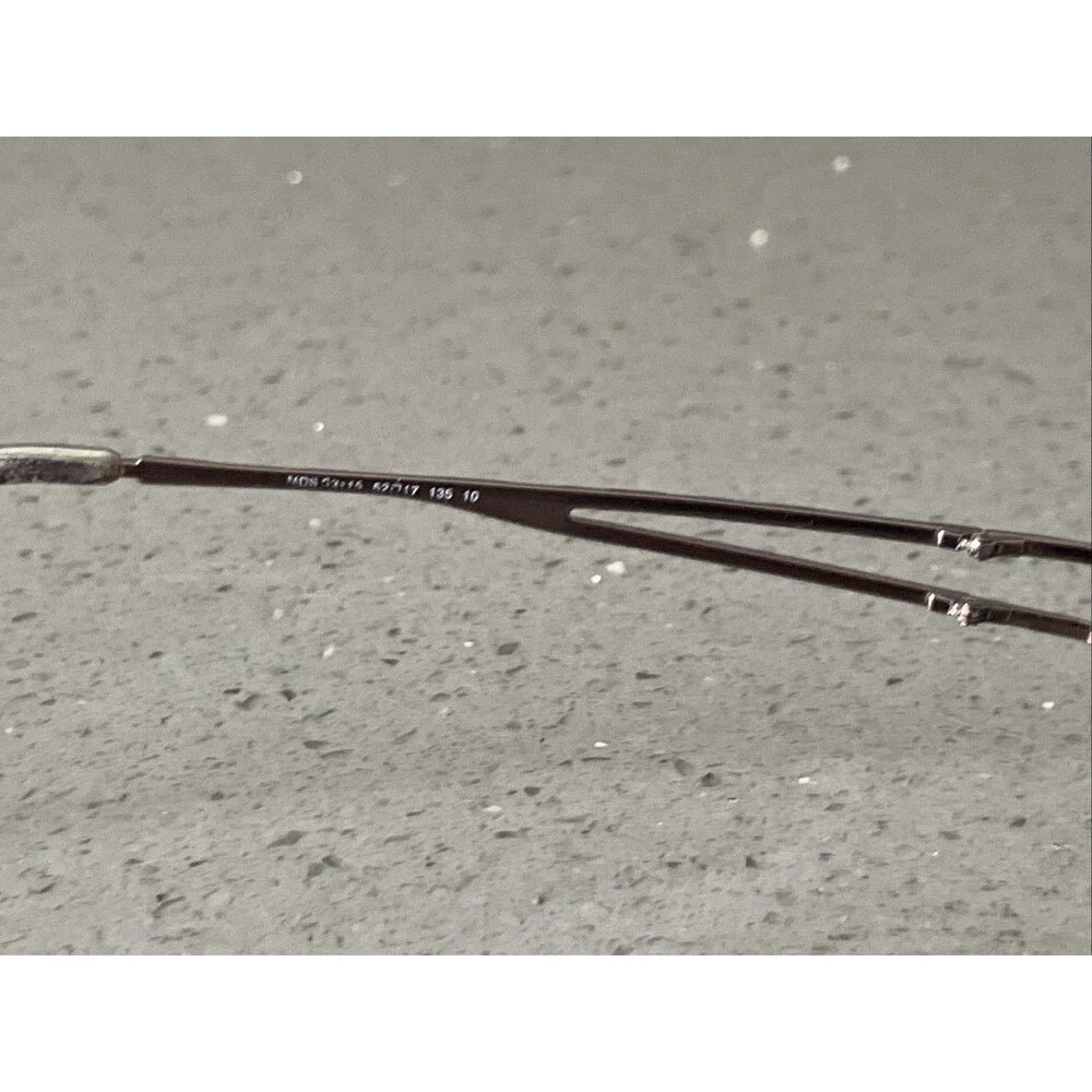 MDX Half-Rim Eyeglass FRAMES ONLY MDS 52-17-135 10 brown bronze titanium